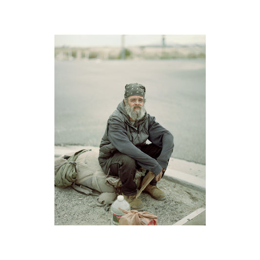 Homeless Man at Freeway Entrance, Coachella, CA 2023